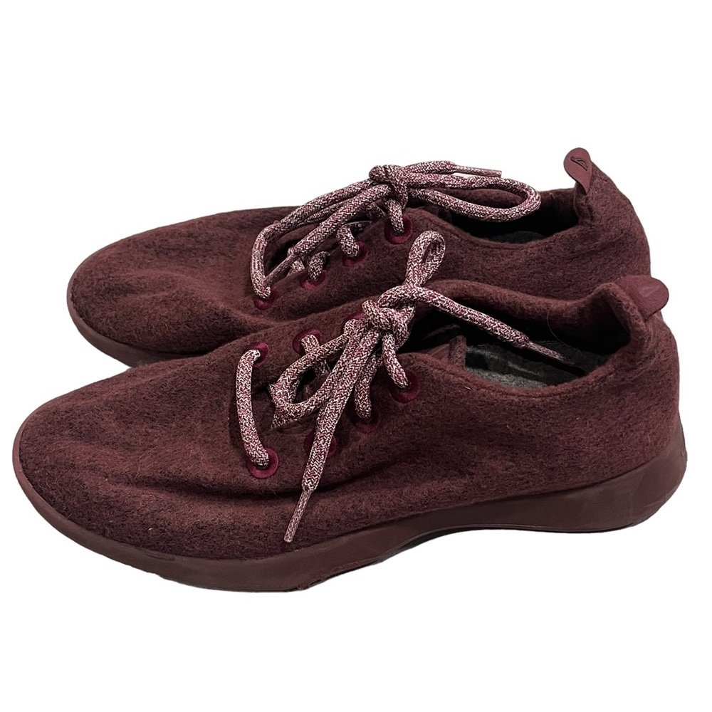 Allbirds Burgundy Wool Runners Running Shoes Sneakers - Picture 2 of 9